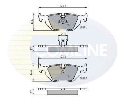 Тормозные колодки, дисковый тормоз.) COMLINE CBP0166