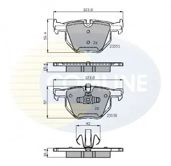 Тормозные колодки, дисковый тормоз.) COMLINE CBP01671
