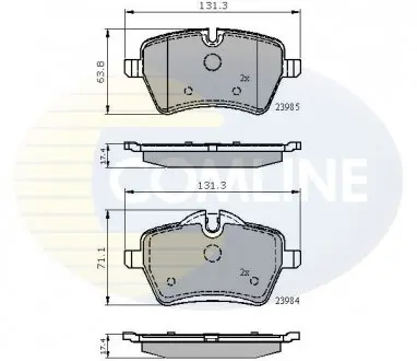 Фото тормозные колодки, дисковый тормоз.) COMLINE CBP01673 Тормозные колодки, дисковый тормоз.) COMLINE CBP01673