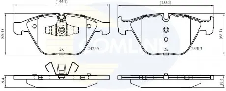 Тормозные колодки, дисковый тормоз.) COMLINE CBP01700
