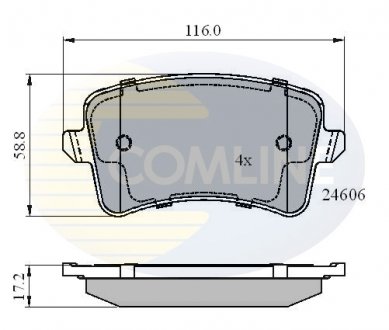 Тормозные колодки, дисковый тормоз.) COMLINE CBP01709