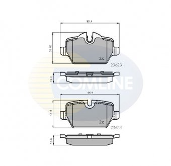 Тормозные колодки, дисковый тормоз.) COMLINE CBP01710