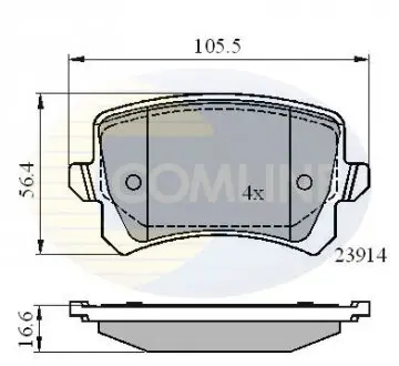 Тормозные колодки, дисковый тормоз.) COMLINE CBP01712