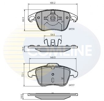 Гальмівні колодки, дискове гальмо (набір) COMLINE CBP01720