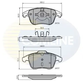 Тормозные колодки, дисковый тормоз.) COMLINE CBP01720