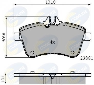 Тормозные колодки, дисковый тормоз.) COMLINE CBP01723 (фото 1)