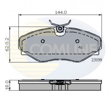 Тормозные колодки, дисковый тормоз.) COMLINE CBP01766