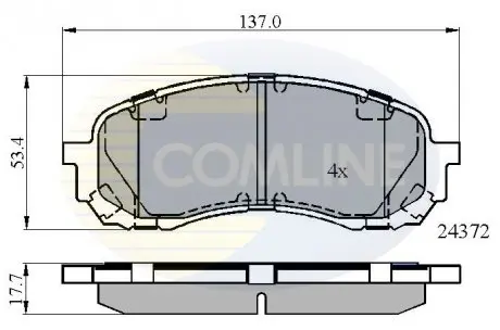 Гальмівні колодки, дискове гальмо (набір) COMLINE CBP01778