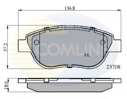 Тормозные колодки, дисковый тормоз.) COMLINE CBP01783