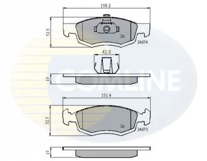 Тормозные колодки, дисковый тормоз.) COMLINE CBP01791