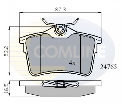 Гальмівні колодки, дискове гальмо (набір) COMLINE CBP01797