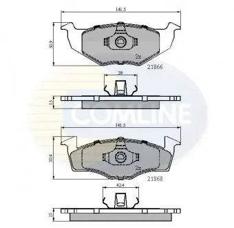 Фото тормозные колодки, дисковый тормоз.) COMLINE CBP0180 Тормозные колодки, дисковый тормоз.) COMLINE CBP0180