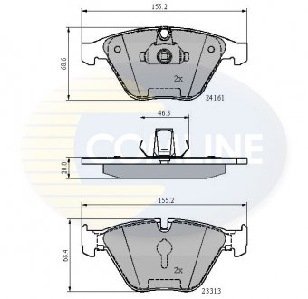 Тормозные колодки, дисковый тормоз.) COMLINE CBP02100 (фото 1)