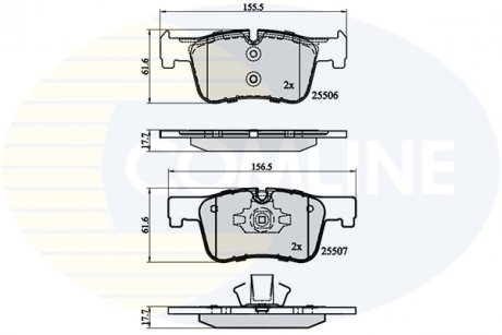 Гальмівні колодки (набір) COMLINE CBP02130 (фото 1)