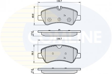 Гальмівні колодки (набір) COMLINE CBP02143