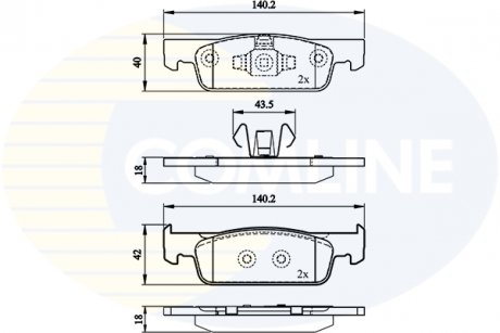 Тормозные колодки.) COMLINE CBP02144