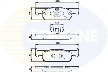 Тормозные колодки.) COMLINE CBP02144