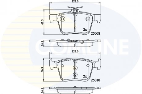 Гальмівні колодки (набір) COMLINE CBP02156 (фото 1)