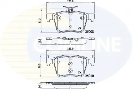 Тормозные колодки.) COMLINE CBP02156