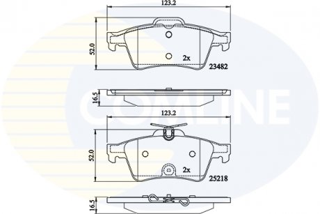 Гальмівні колодки (набір) COMLINE CBP02198