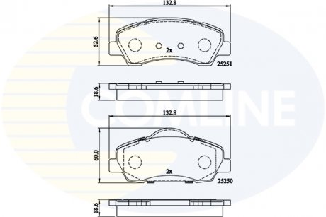 Гальмівні колодки (набір) COMLINE CBP02199