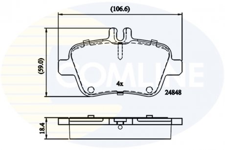 Тормозные колодки.) COMLINE CBP02209