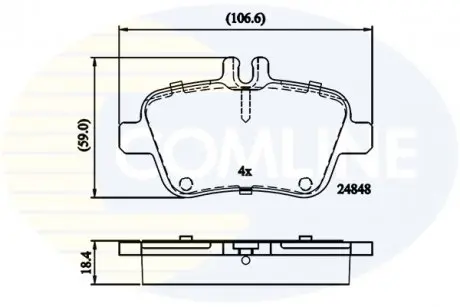 Гальмівні колодки (набір) COMLINE CBP02209