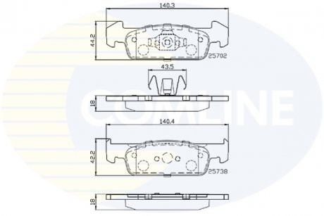 Гальмівні колодки (набір) COMLINE CBP02223