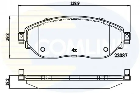 Тормозные колодки.) COMLINE CBP02285