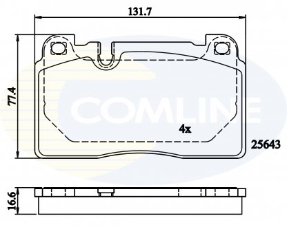 Гальмівні колодки (набір) COMLINE CBP02302