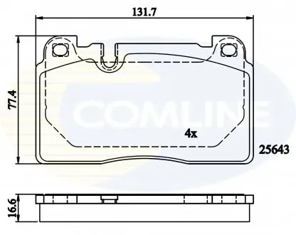 Тормозные колодки.) COMLINE CBP02302