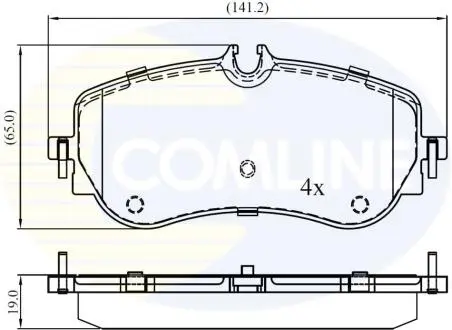 Колодки гальмівні (задні) VW Crafter 16-/Amarok 10-/MAN TGE 16- COMLINE CBP02387
