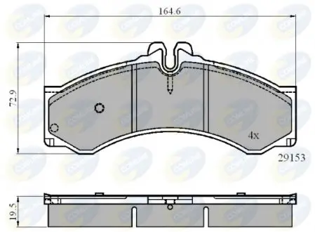 Гальмівні колодки, дискове гальмо (набір) COMLINE CBP0271