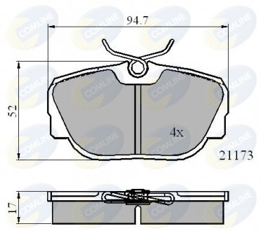 Тормозные колодки, дисковый тормоз.) COMLINE CBP0361