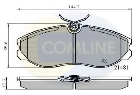 Гальмівні колодки, дискове гальмо (набір) COMLINE CBP0447