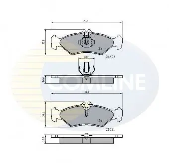 Гальмівні колодки, дискове гальмо (набір) COMLINE CBP0453