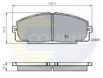 Гальмівні колодки, дискове гальмо (набір) COMLINE CBP0459