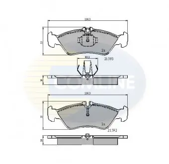 Гальмівні колодки, дискове гальмо (набір) COMLINE CBP0478
