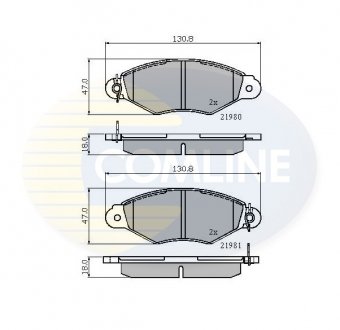 Тормозные колодки, дисковый тормоз.) COMLINE CBP0485 (фото 1)