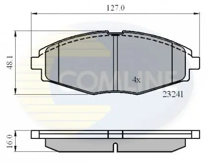 Гальмівні колодки, дискове гальмо (набір) COMLINE CBP0486