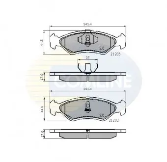 Тормозные колодки, дисковый тормоз.) COMLINE CBP0502