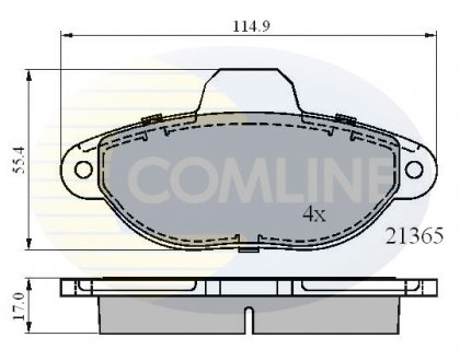 Тормозные колодки, дисковый тормоз.) COMLINE CBP0509