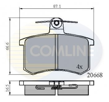 Тормозные колодки, дисковый тормоз.) COMLINE CBP0558