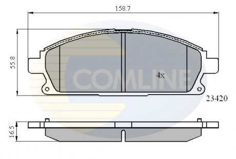 Тормозные колодки, дисковый тормоз.) COMLINE CBP0591 (фото 1)