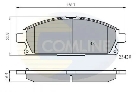 Тормозные колодки, дисковый тормоз.) COMLINE CBP0591