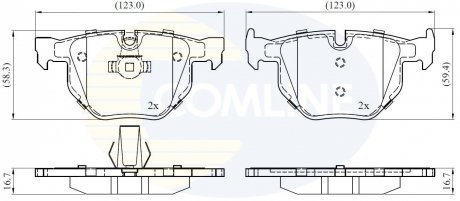 Тормозные колодки, дисковый тормоз.) COMLINE CBP06001