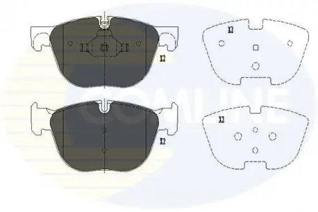 Гальмівні колодки, дискове гальмо (набір) COMLINE CBP06003