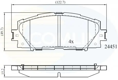 Тормозные колодки, дисковый тормоз.) COMLINE CBP06014