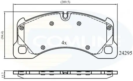 Тормозные колодки, дисковый тормоз.) COMLINE CBP06039