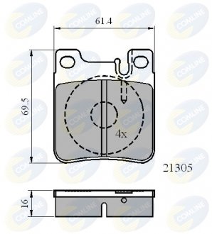 Тормозные колодки, дисковый тормоз.) COMLINE CBP0702 (фото 1)